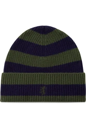 PRINGLE OF SCOTLAND Striped cashmere beanie