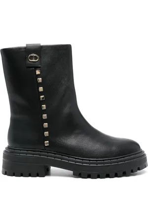 Twin-Set Logo-plaque ankle boots