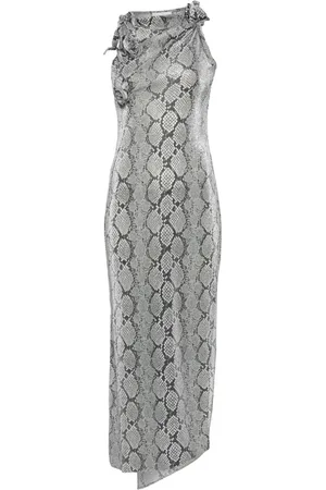 COPERNI Snake-Print Flower gown