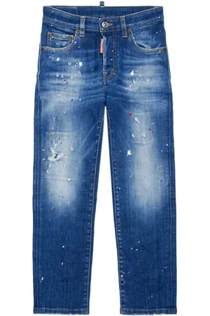 Dsquared2 Distressed paint-splattered jeans