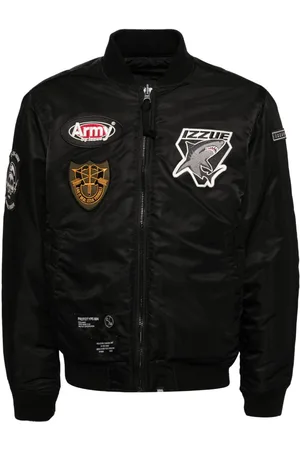 Izzue Logo-appliqué bomber jacket