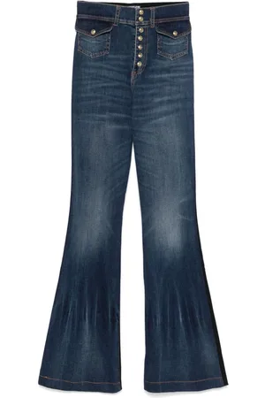 VERSACE Panelled flared jeans