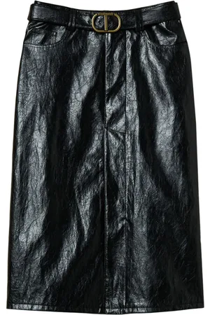 Twin-Set Logo-plaque midi skirt