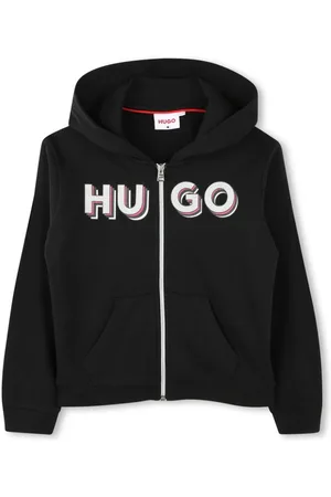 HUGO BOSS Logo-print zip-up hoodie