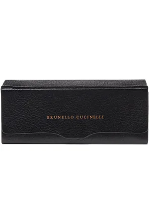 Brunello Cucinelli Grained leather sunglasses case