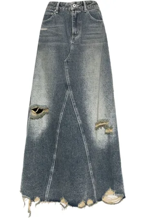 Musium Div. Distressed denim skirt