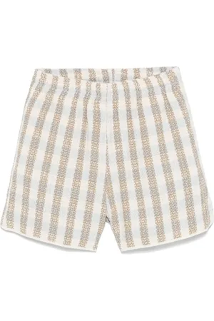 BLUE SKY INN Checked bouclé shorts
