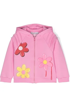 MONNALISA Floral-print cotton hoodie