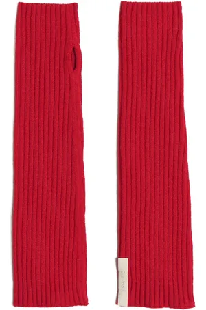 Apparis Ribbed-knit fingerless gloves
