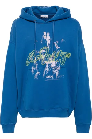 OFF-WHITE Graphic print cotton hoodie