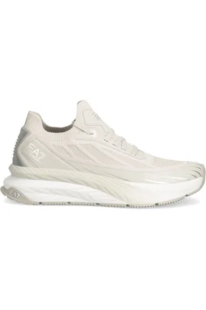 EA7 Logo-print panelled sneakers