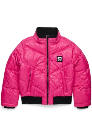 Diesel Logo-patch padded bomber jacket
