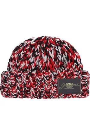 Ganni Crochet-knit wool beanie