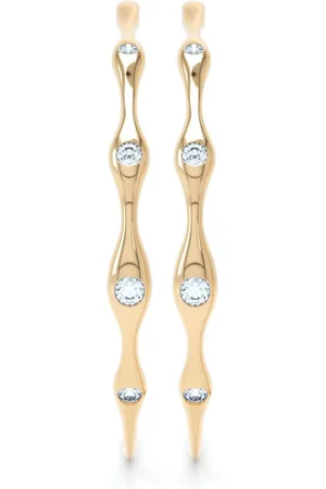 LOEV 14kt recycled yellow Curve diamond earrings