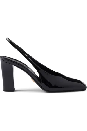 Prada 85mm leather slingback pumps
