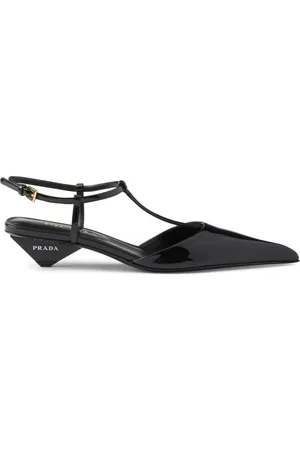 Prada 35mm leather slingback pumps