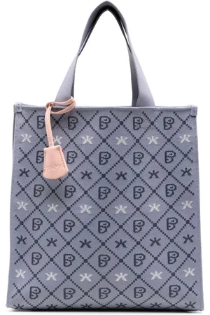 BAPY Argyle check graphic tote bag