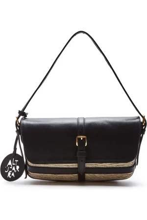 Altuzarra Watermill foldover raffia shoulder bag