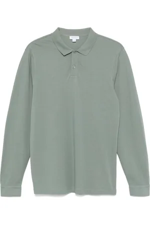 Sunspel Long-sleeve piqué polo shirt