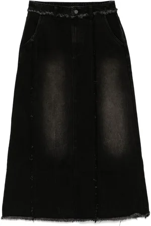 tout a coup Distress denim skirt