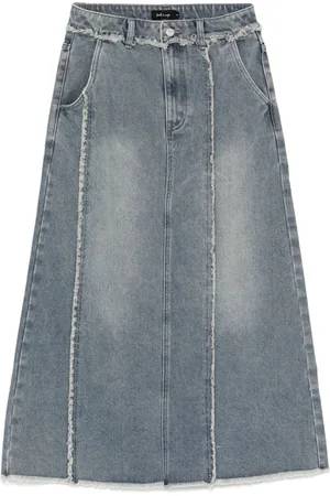tout a coup Distress denim skirt