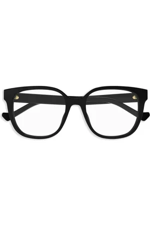 Gucci Logo-plaque square-frame glasses