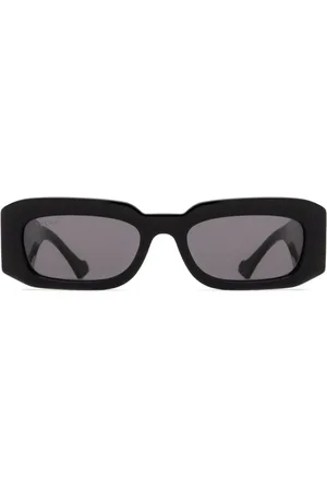 Gucci Logo-engraved rectangle-frame sunglasses