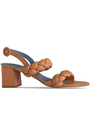 Blue Bird Braided-strap leather sandals