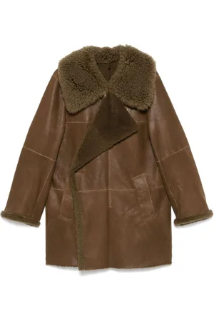 LEMAIRE Asymmetric shearling coat