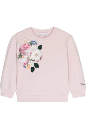 MONNALISA Floral-appliqué sweatshirt