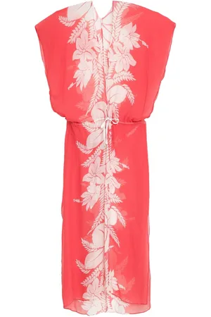 AMIR SLAMA Floral-print beach dress