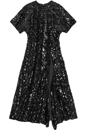 Ganni Sequinned velvet dress