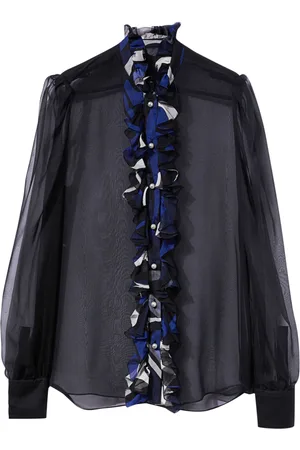 Puccini Ruffled silk shirt