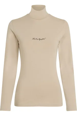 Karl Lagerfeld Signature-embroidered T-shirt