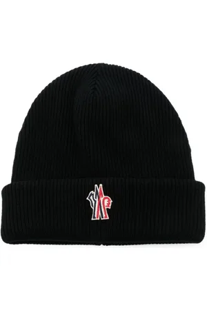 Moncler Logo-patch beanie hat