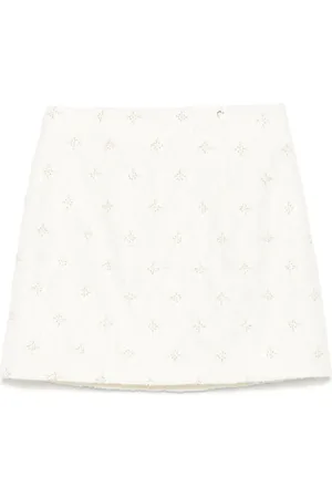 NISSA Embroidered jacquard mini skirt