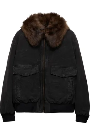 Prada Cotton shearling-collar jacket