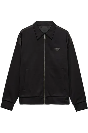 Prada Satin-trim jersey-texture jacket