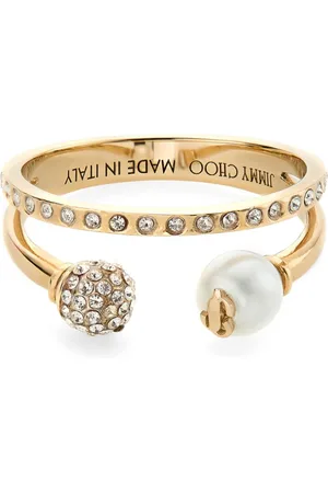 Jimmy Choo Logo-engraved double ring