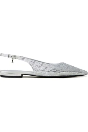 Twin-Set Rhinestone-embellished slingback ballet flats