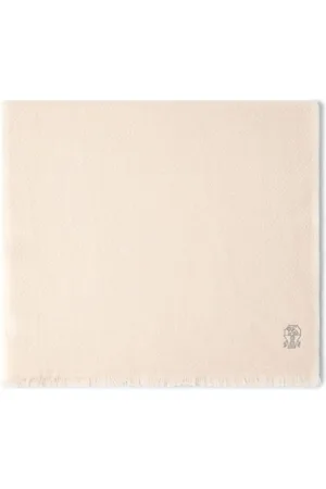 Brunello Cucinelli Logo-embroidered scarf