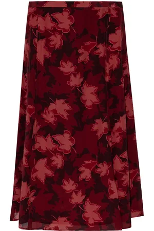 Maison Kitsuné Leaf-print midi skirt