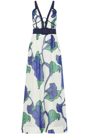 Rebecca Vallance Floral-print belted maxi dress