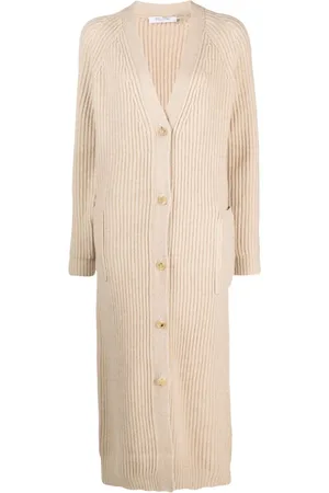 Max Mara Ribbed-knit wool-cashmere cardi-coat