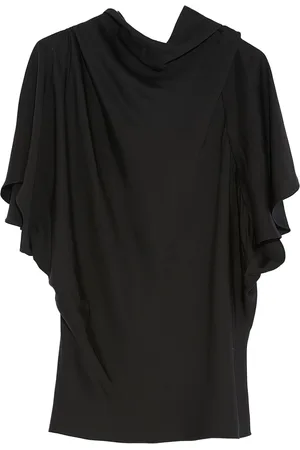 YVES SALOMON Asymmetric matte-satin top