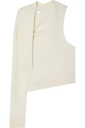 Courrèges Off-shoulder knitted top
