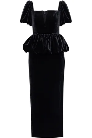 Self-Portrait Velvet peplum dress