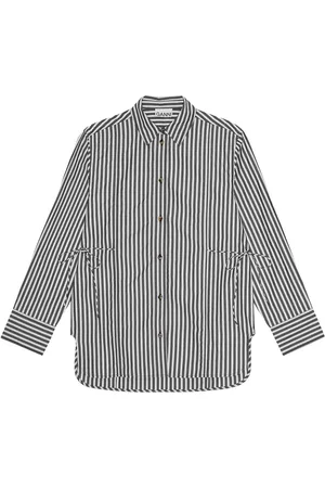 Ganni Striped poplin shirt
