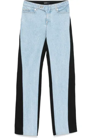 MUGLER Bi-color straight-leg jeans