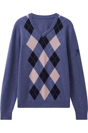 PRINGLE OF SCOTLAND Argyle v-neck sweater